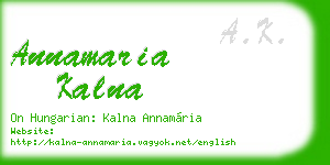 annamaria kalna business card